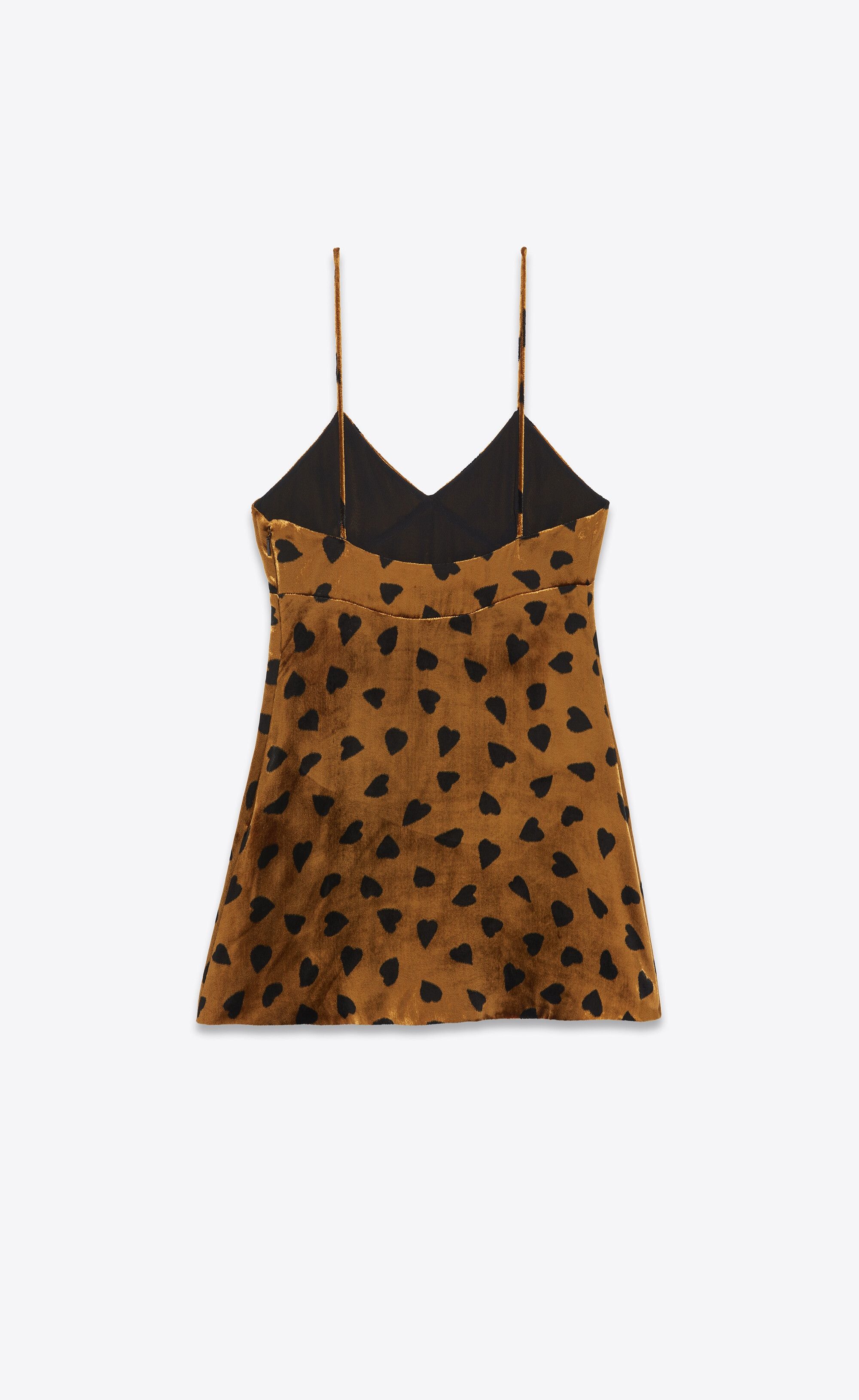 Saint Laurent Paris $3.2K VALUE Sleeveless Dress In Velvet with hearts Size XS / US 0-2 / IT 36-38 - 2 Thumbnail