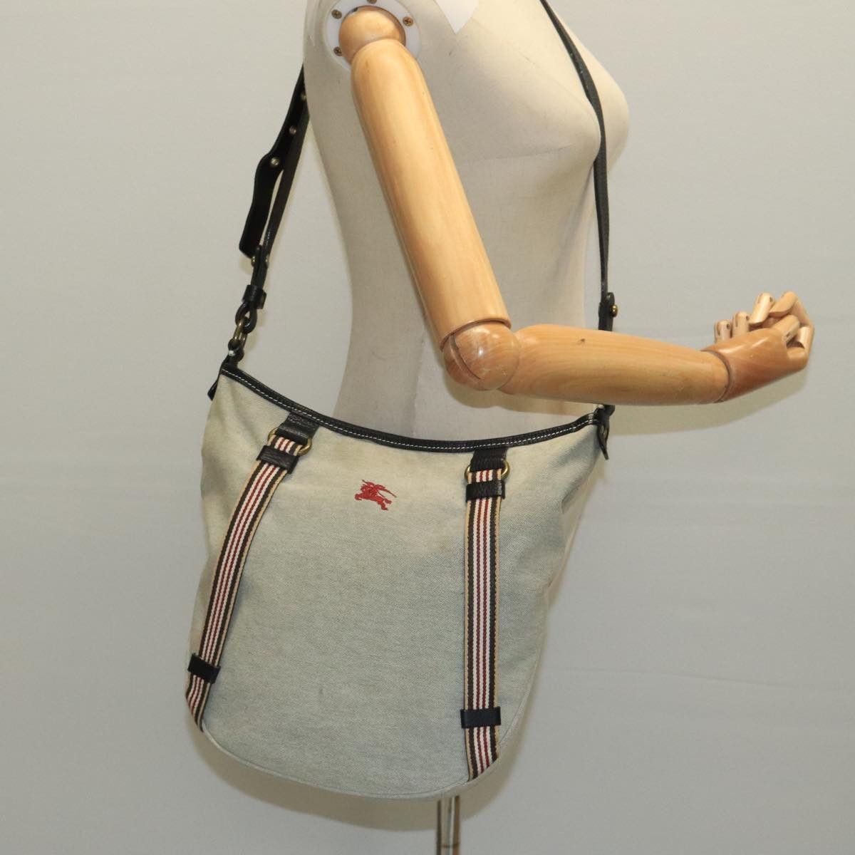 Burberry Blue Label Grey Canvas Shoulder Bag (Pre-Owned) Size ONE SIZE - 14 Thumbnail