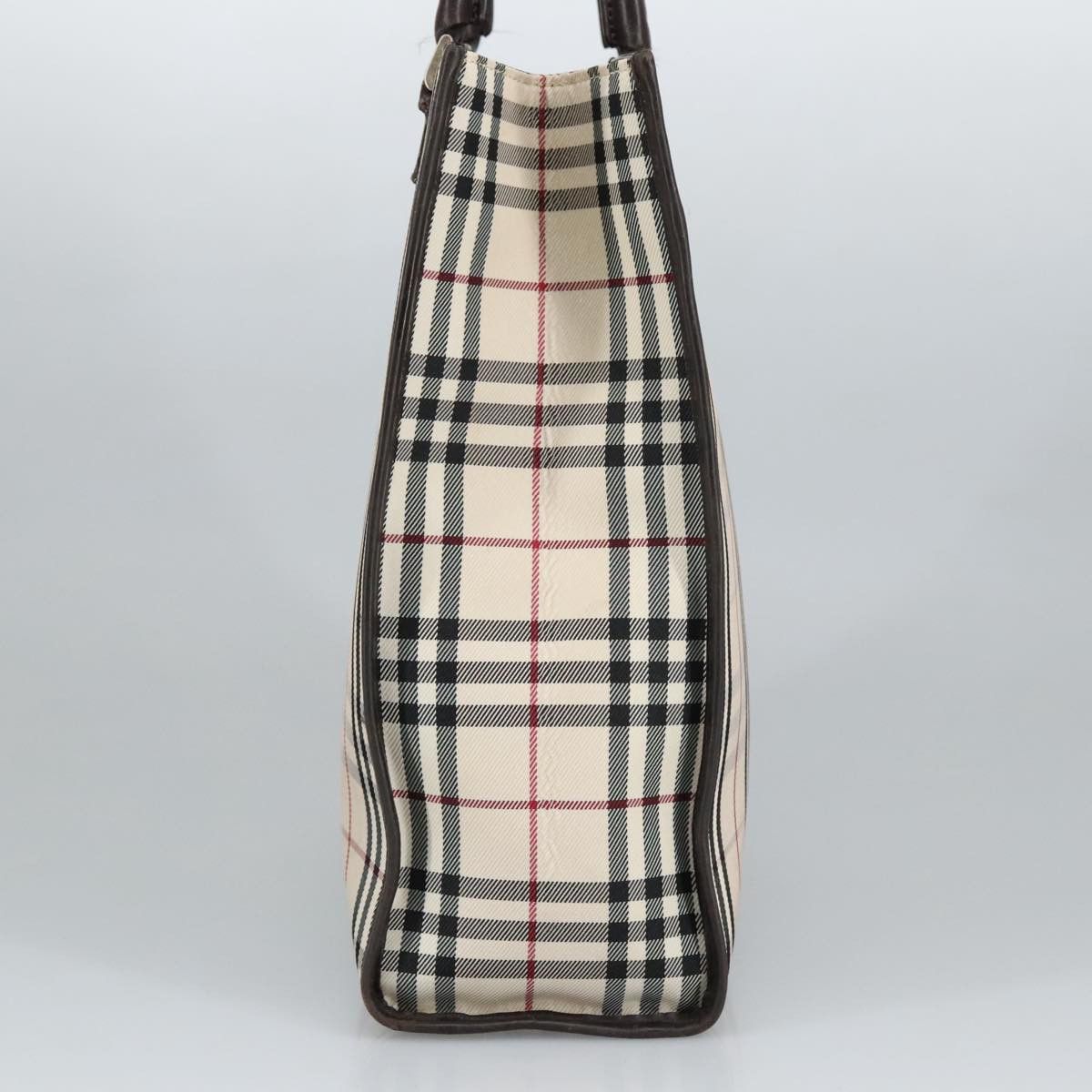 Burberry Nova Check Beige Canvas Handbag (Pre-Owned) Size ONE SIZE - 3 Thumbnail