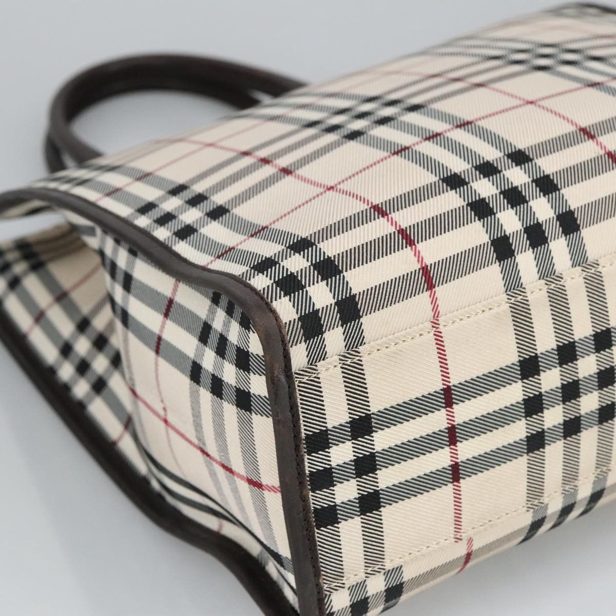 Burberry Nova Check Beige Canvas Handbag (Pre-Owned) Size ONE SIZE - 8 Thumbnail
