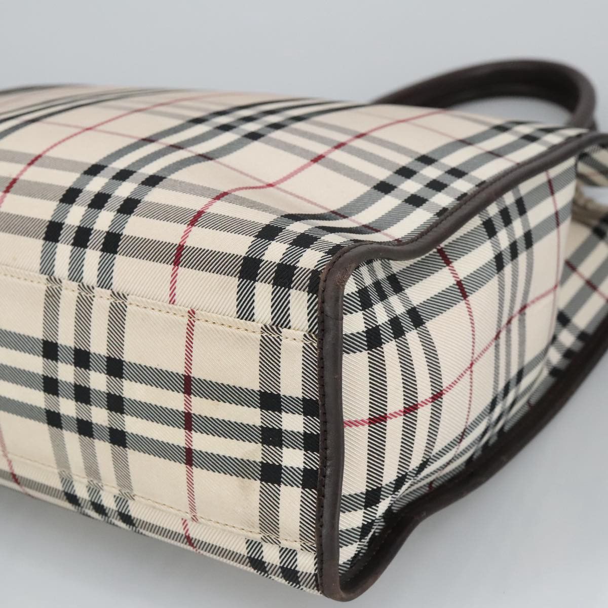 Burberry Nova Check Beige Canvas Handbag (Pre-Owned) Size ONE SIZE - 7 Thumbnail