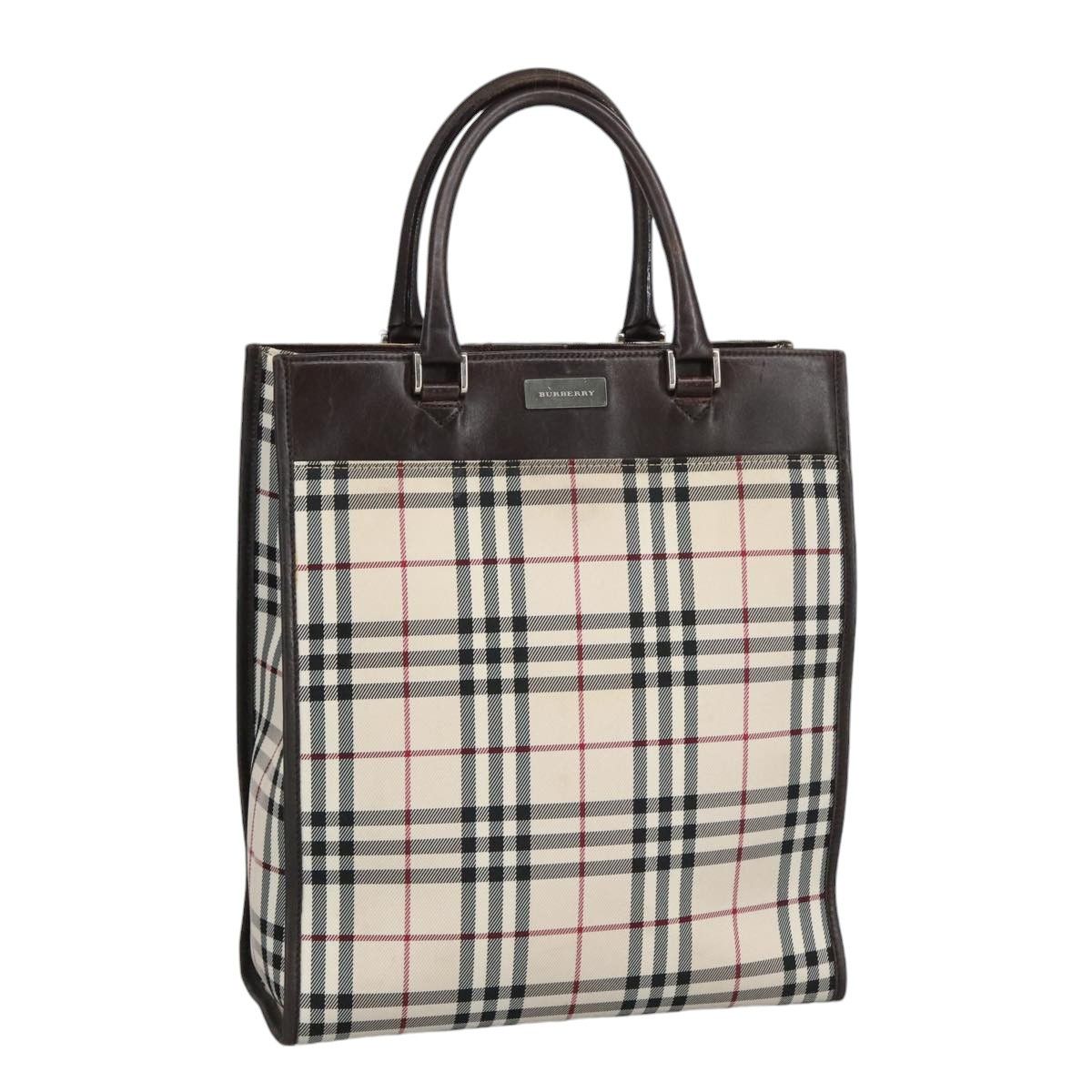 Burberry Nova Check Beige Canvas Handbag (Pre-Owned) Size ONE SIZE - 13 Thumbnail