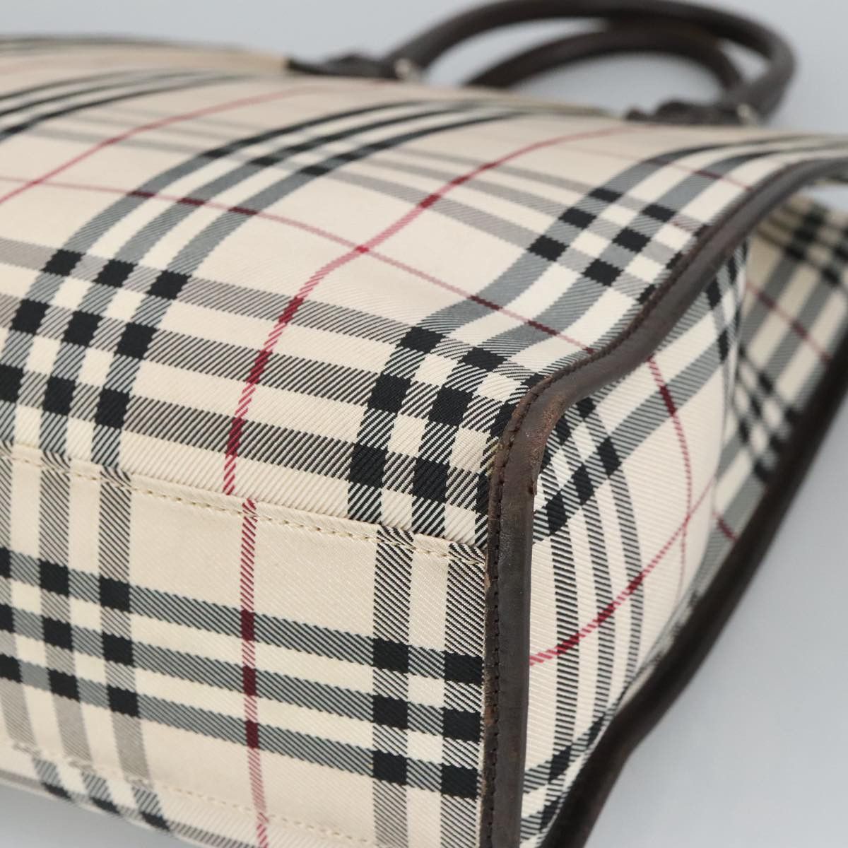 Burberry Nova Check Beige Canvas Handbag (Pre-Owned) Size ONE SIZE - 9 Thumbnail