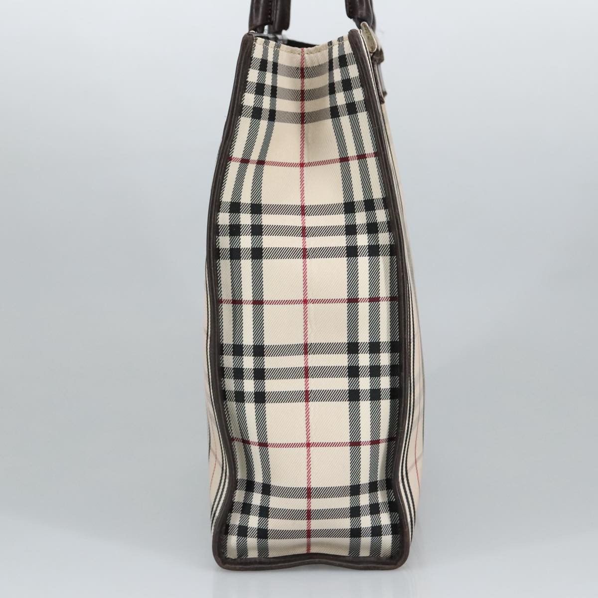 Burberry Nova Check Beige Canvas Handbag (Pre-Owned) Size ONE SIZE - 4 Thumbnail