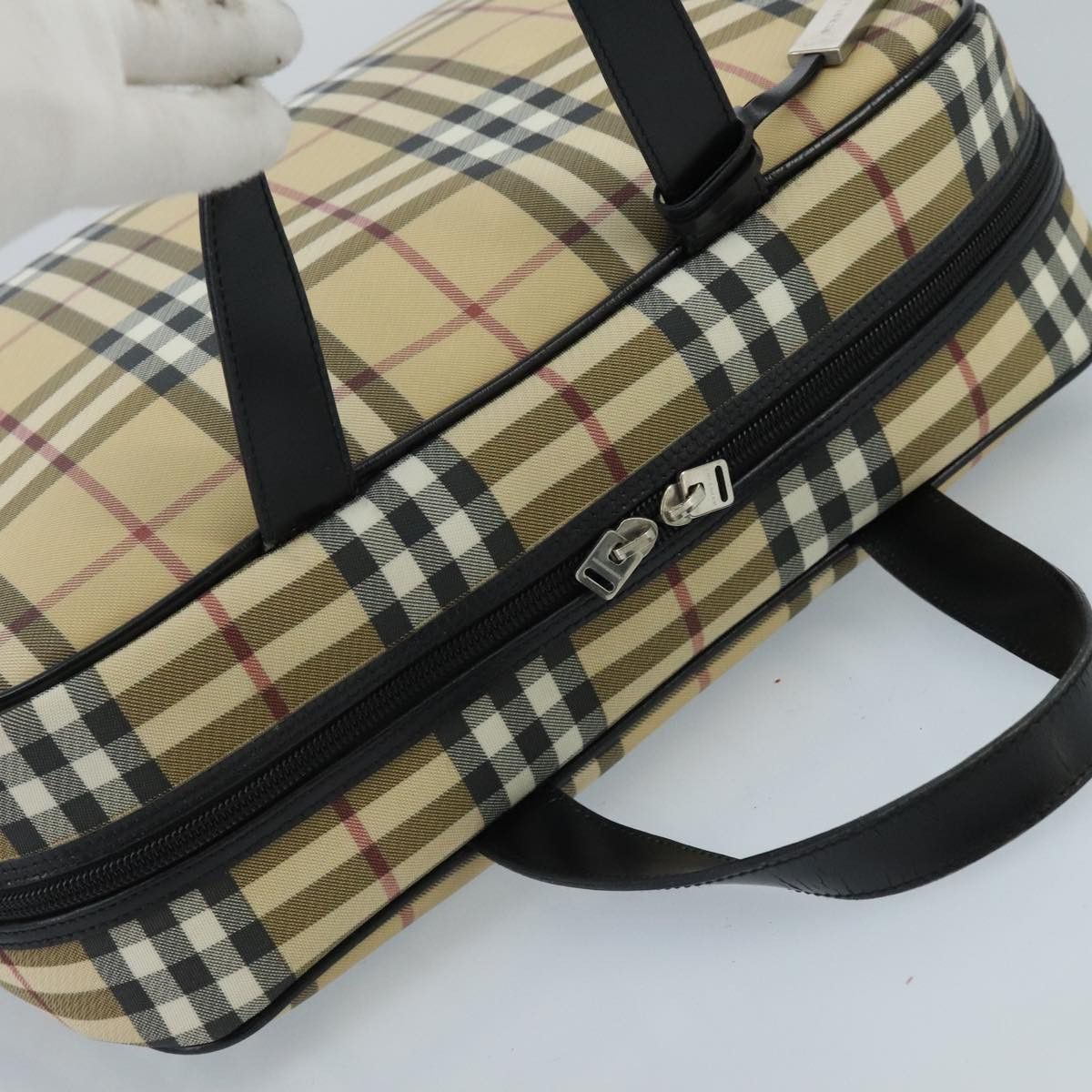 Burberry Nova Check Beige Canvas Handbag (Pre-Owned) Size ONE SIZE - 16 Thumbnail