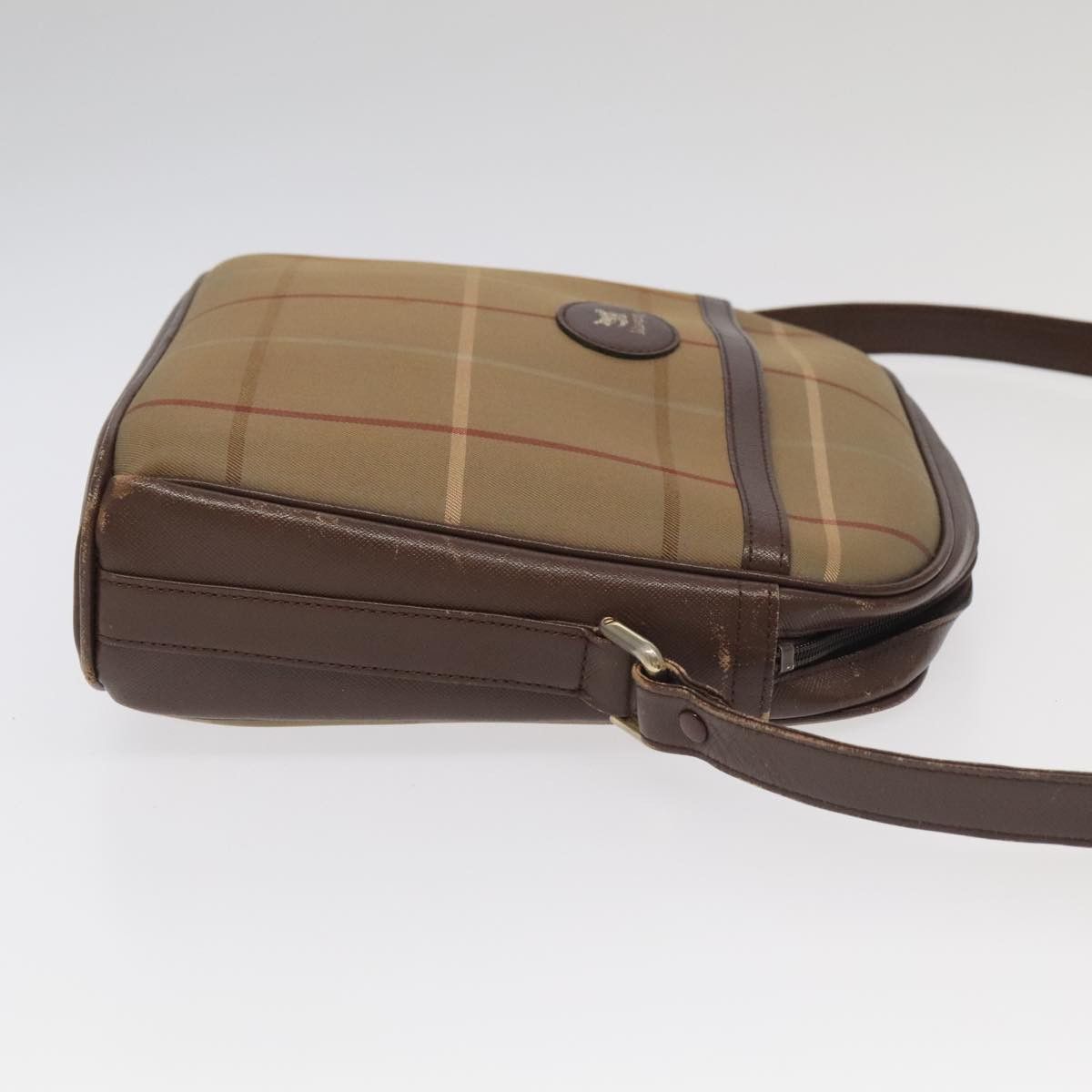 Burberry Nova Check Beige Canvas Shoulder Bag (Pre-Owned) Size ONE SIZE - 3 Thumbnail
