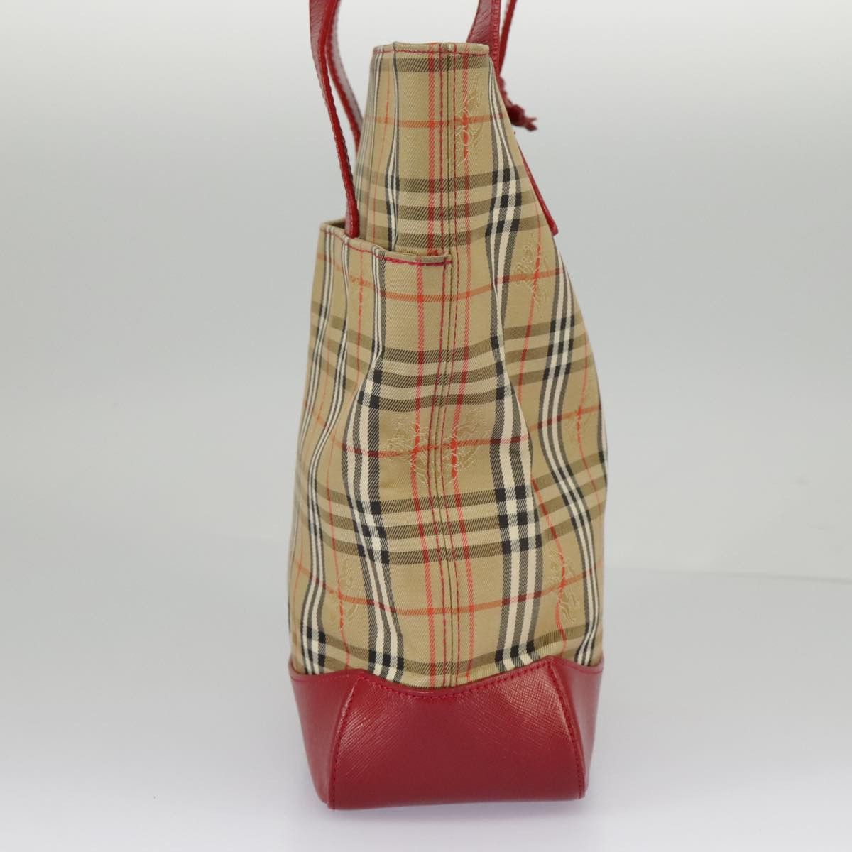 Burberry Nova Check Beige Canvas Tote Bag (Pre-Owned) Size ONE SIZE - 4 Thumbnail