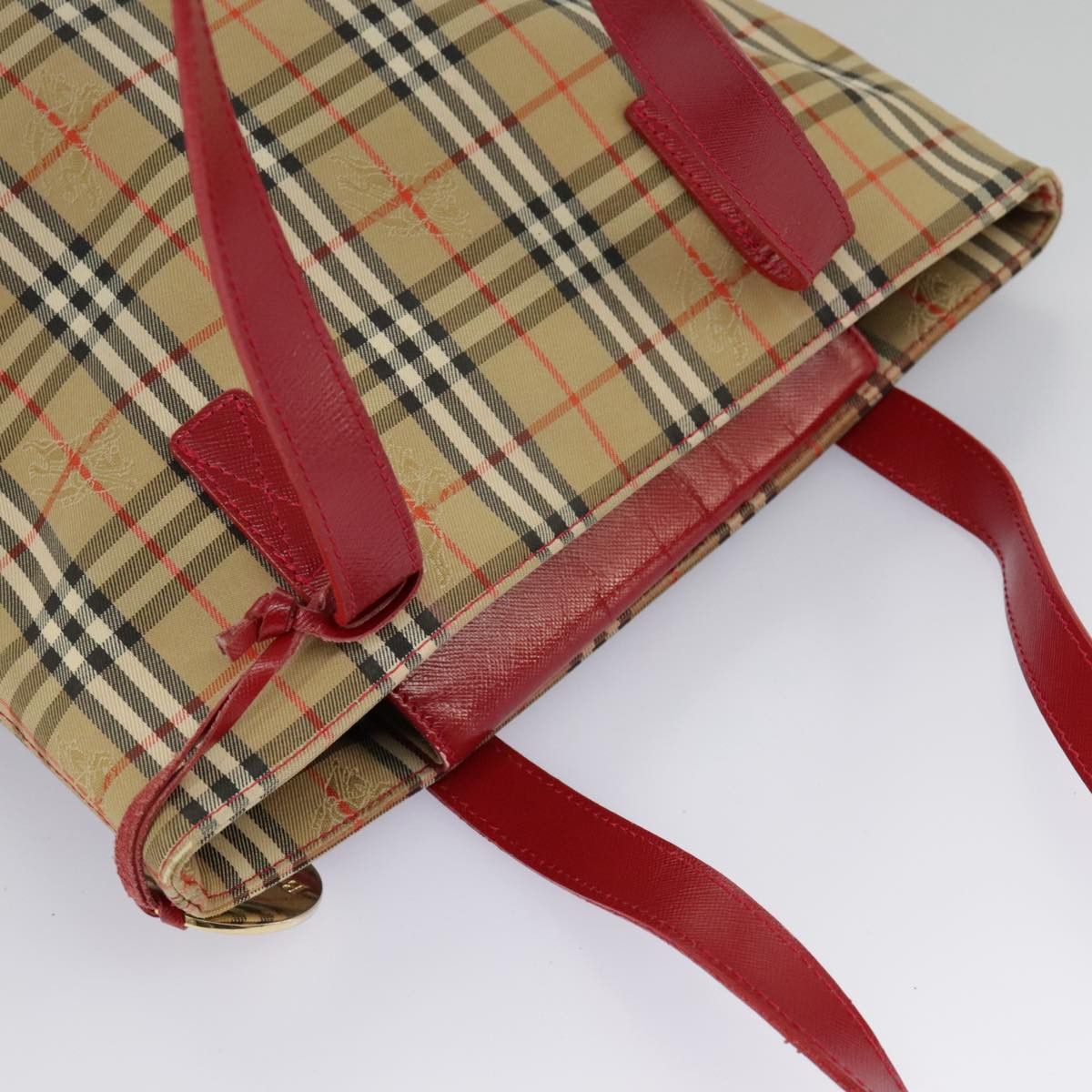 Burberry Nova Check Beige Canvas Tote Bag (Pre-Owned) Size ONE SIZE - 16 Thumbnail