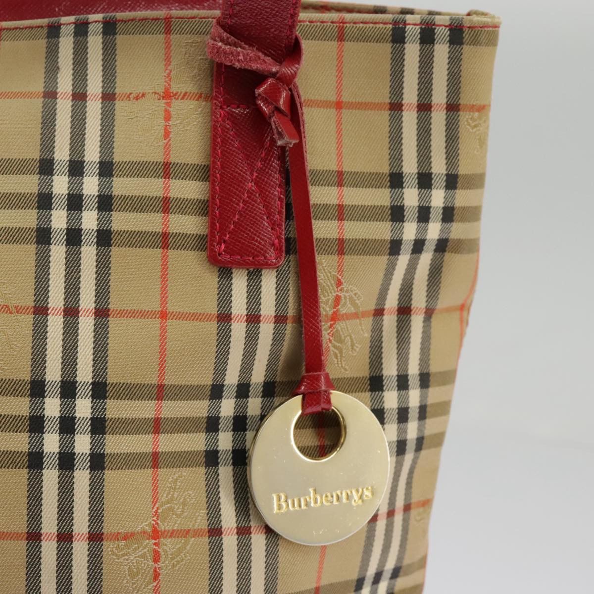 Burberry Nova Check Beige Canvas Tote Bag (Pre-Owned) Size ONE SIZE - 13 Thumbnail