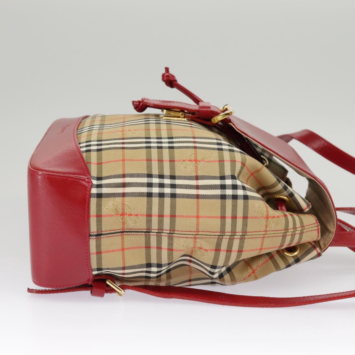 Burberry Nova Check Beige Canvas Backpack Bag (Pre-Owned) Size ONE SIZE - 4 Thumbnail