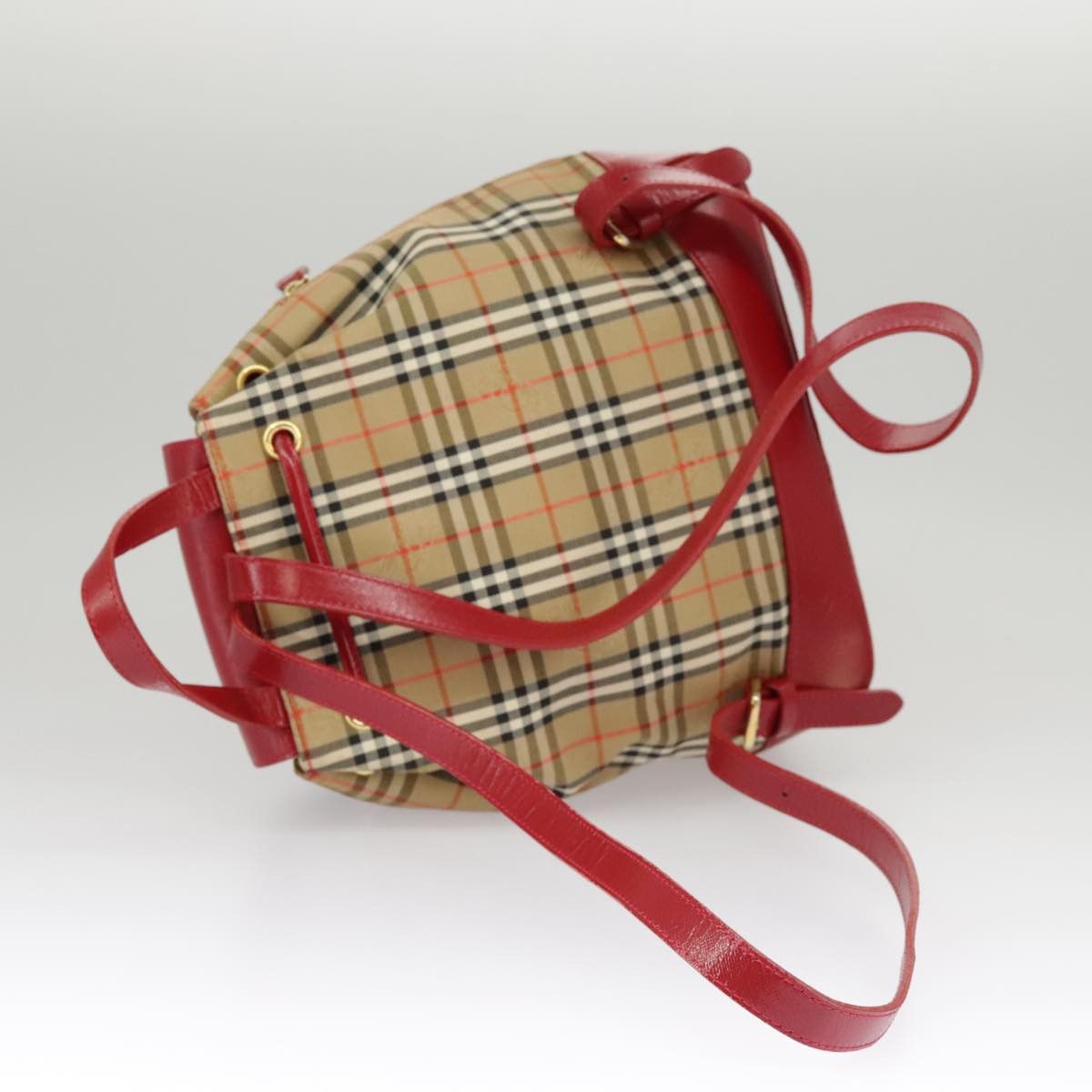 Burberry Nova Check Beige Canvas Backpack Bag (Pre-Owned) Size ONE SIZE - 5 Thumbnail