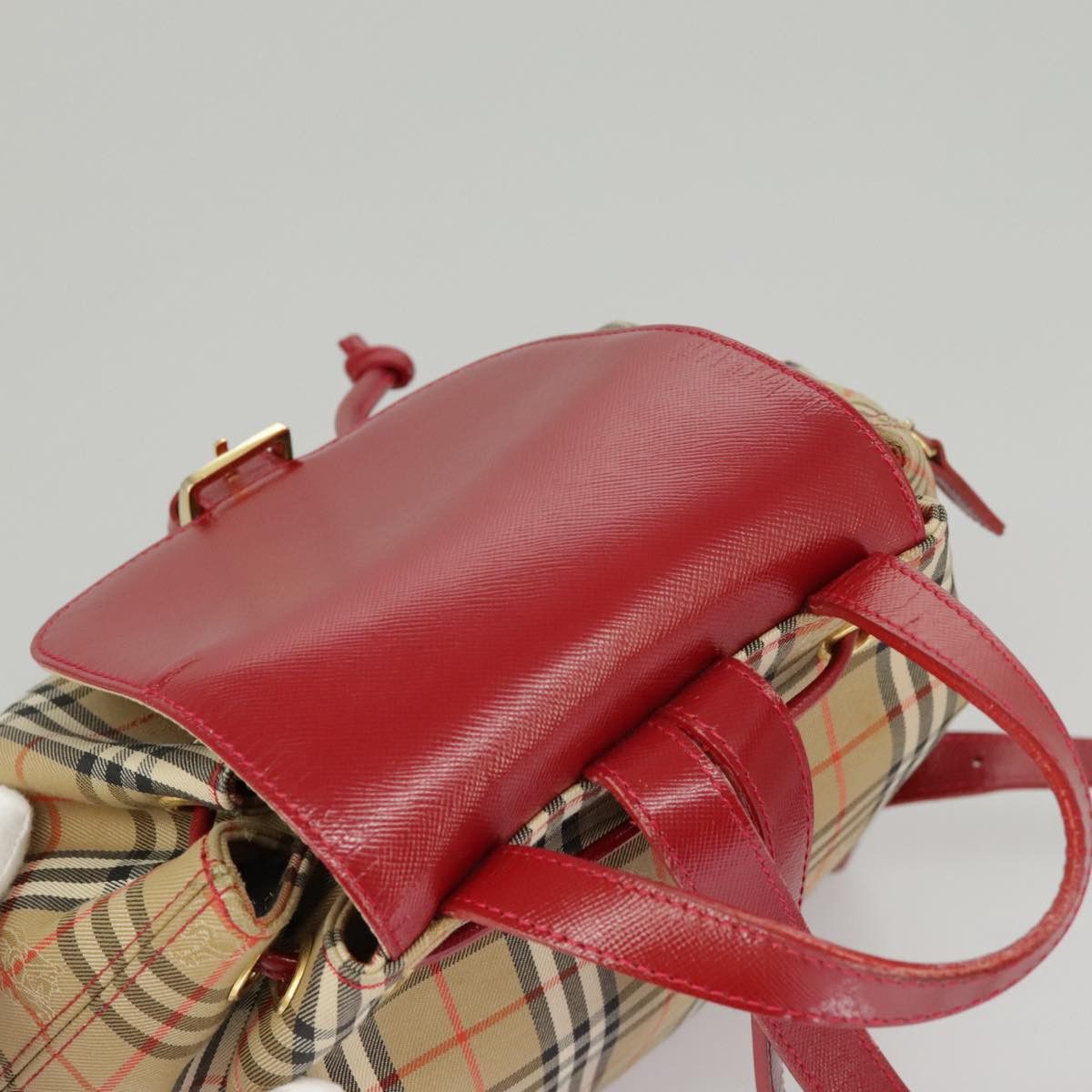 Burberry Nova Check Beige Canvas Backpack Bag (Pre-Owned) Size ONE SIZE - 6 Thumbnail