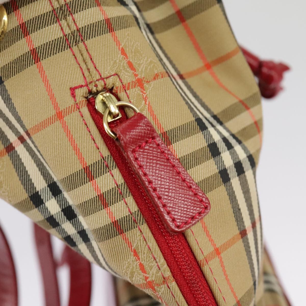 Burberry Nova Check Beige Canvas Backpack Bag (Pre-Owned) Size ONE SIZE - 11 Thumbnail