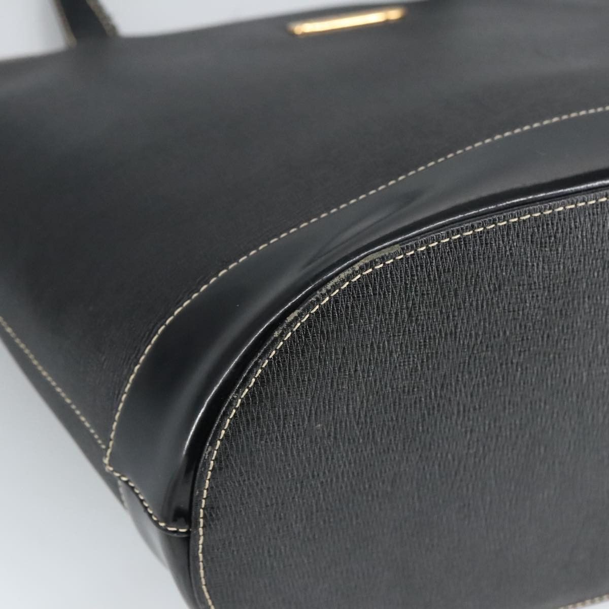 Burberry Black Leather Tote Bag (Pre-Owned) Size ONE SIZE - 8 Thumbnail