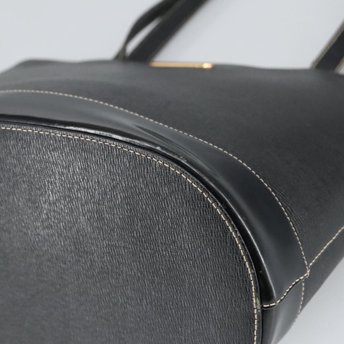 Burberry Black Leather Tote Bag (Pre-Owned) Size ONE SIZE - 7 Thumbnail