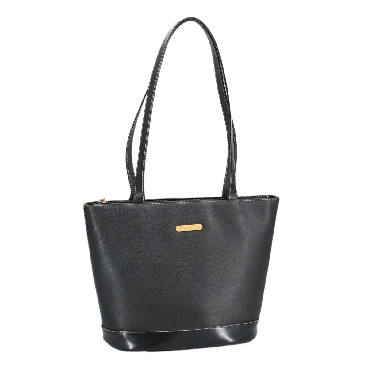 Burberry Black Leather Tote Bag (Pre-Owned) Size ONE SIZE - 15 Thumbnail
