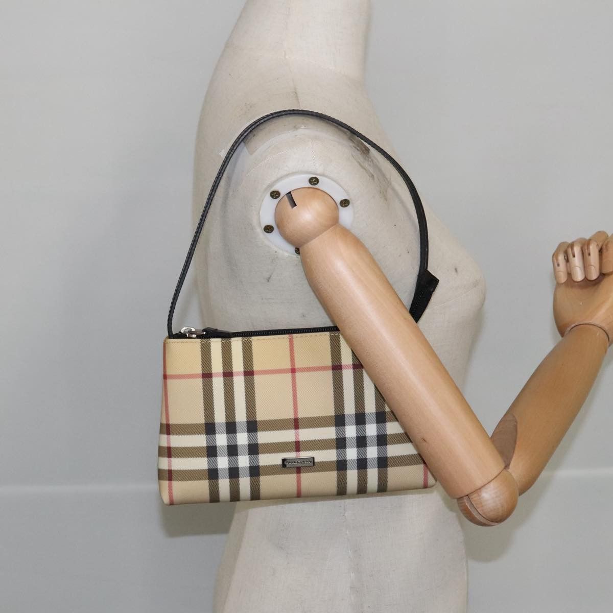 Burberry Nova Check Beige Canvas Handbag (Pre-Owned) Size ONE SIZE - 17 Thumbnail