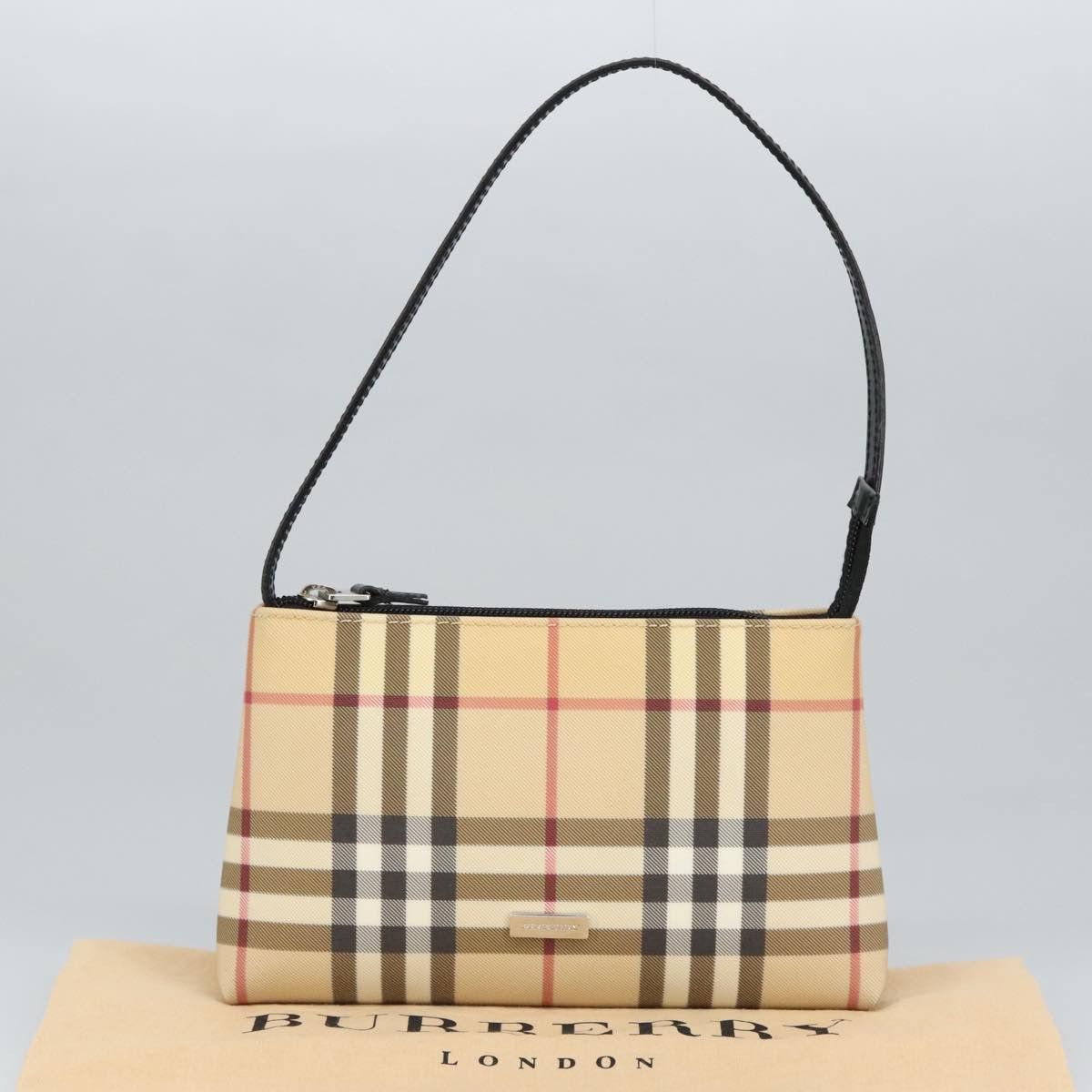 Burberry Nova Check Beige Canvas Handbag (Pre-Owned) Size ONE SIZE - 16 Thumbnail