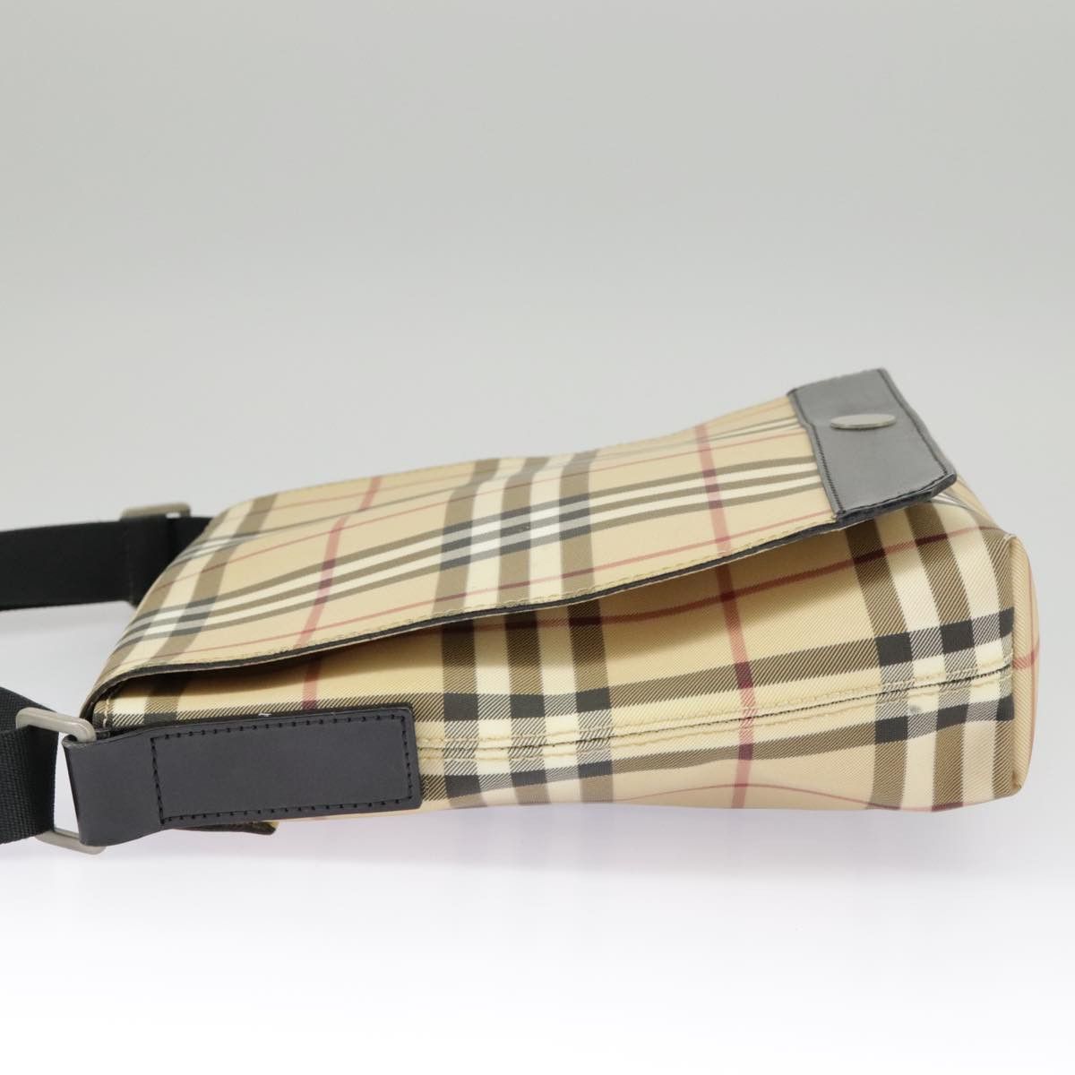 Burberry Nova Check Beige Canvas Shoulder Bag (Pre-Owned) Size ONE SIZE - 3 Thumbnail