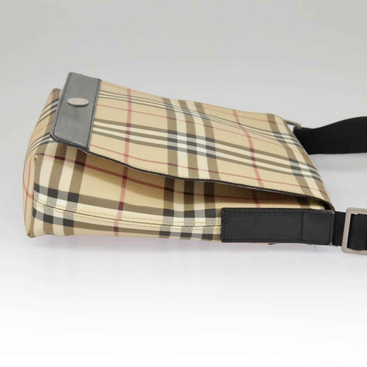 Burberry Nova Check Beige Canvas Shoulder Bag (Pre-Owned) Size ONE SIZE - 4 Thumbnail