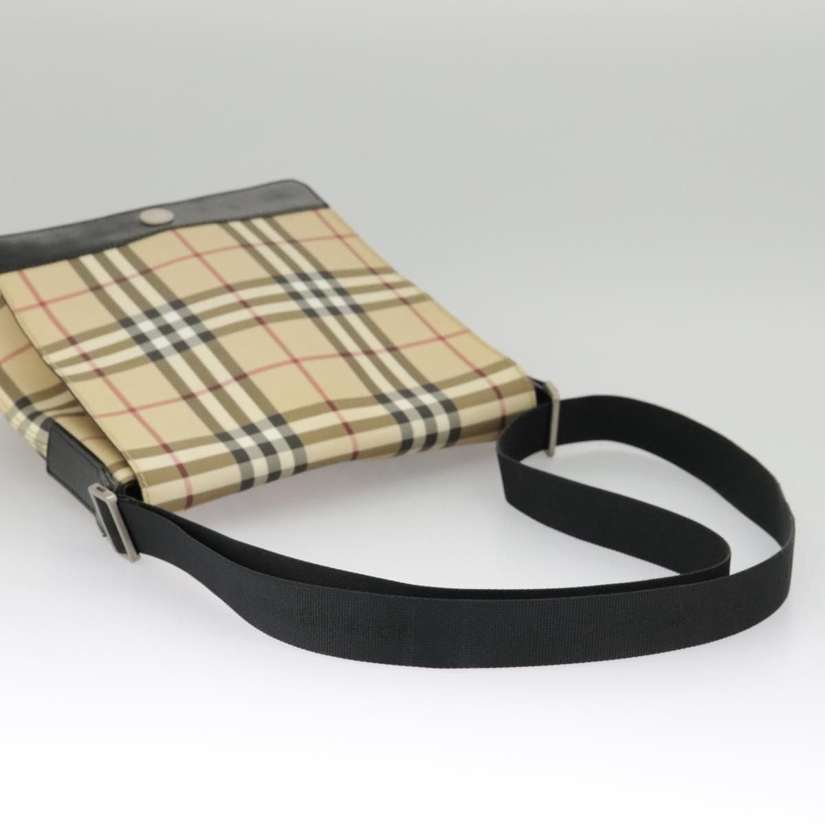 Burberry Nova Check Beige Canvas Shoulder Bag (Pre-Owned) Size ONE SIZE - 5 Thumbnail