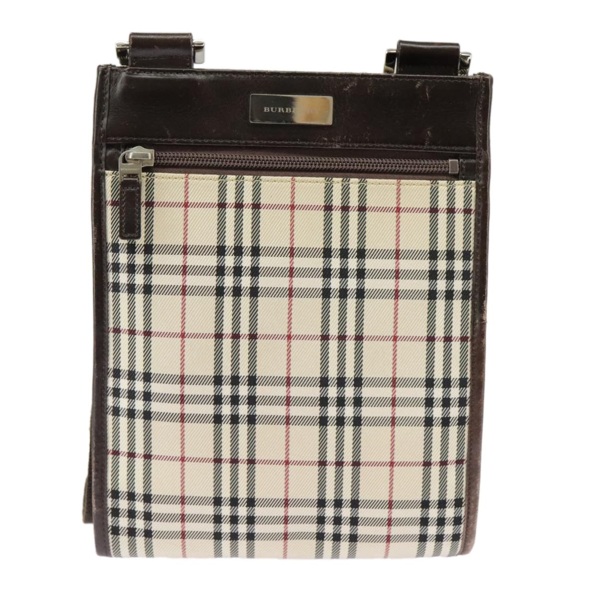 Burberry Nova Check Beige Canvas Shoulder Bag (Pre-Owned) Size ONE SIZE - 18 Thumbnail