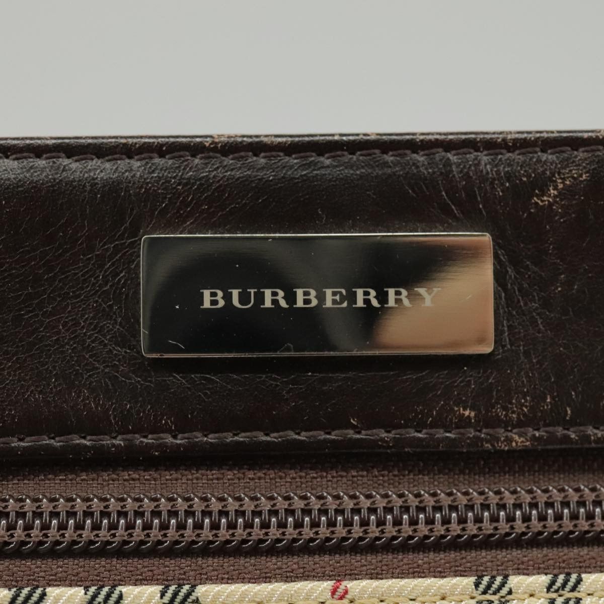 Burberry Nova Check Beige Canvas Shoulder Bag (Pre-Owned) Size ONE SIZE - 15 Thumbnail