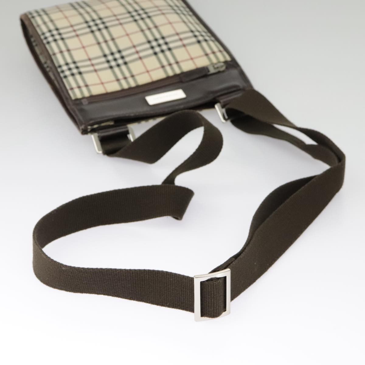 Burberry Nova Check Beige Canvas Shoulder Bag (Pre-Owned) Size ONE SIZE - 5 Thumbnail