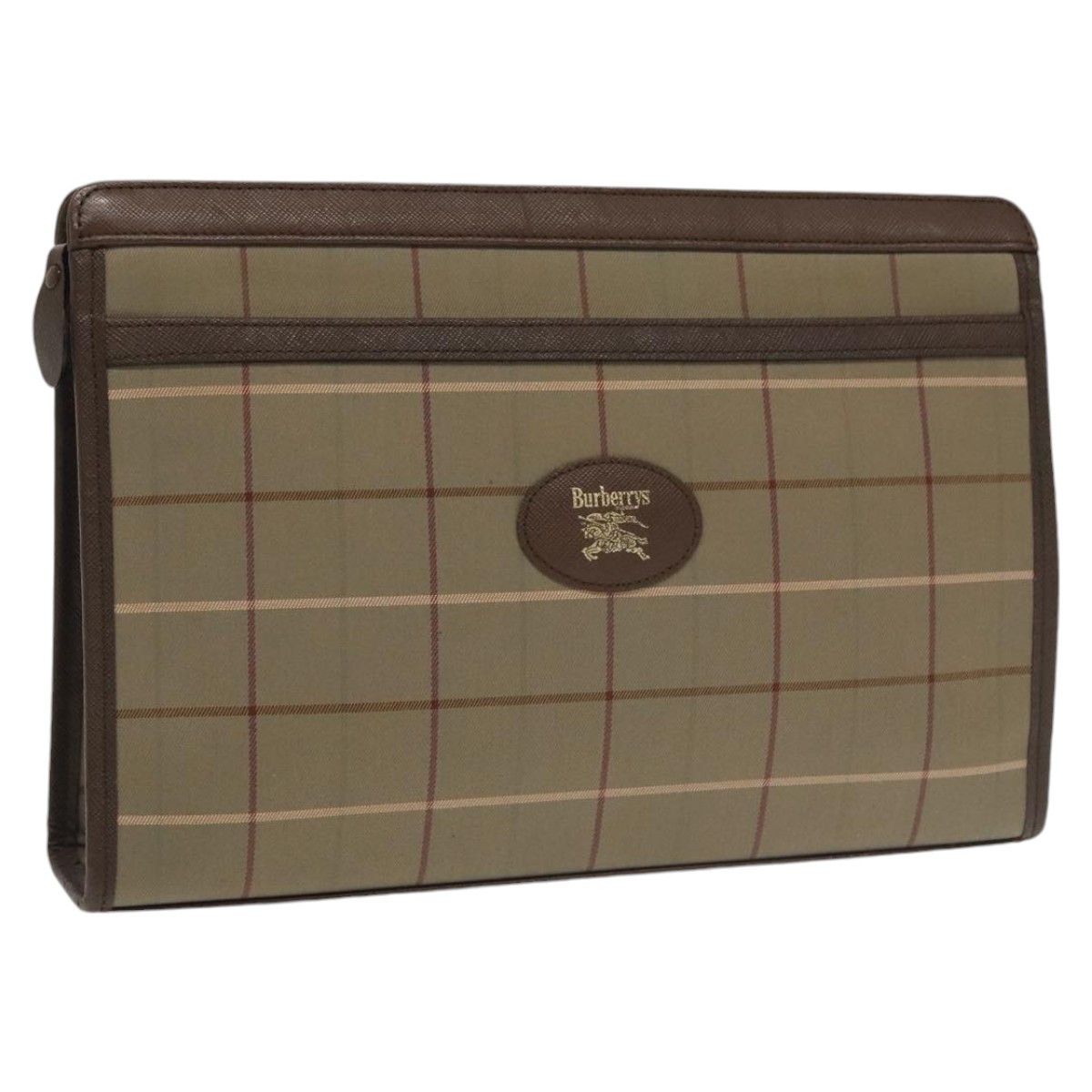 Burberry Brown Canvas Clutch Bag (Pre-Owned) Size ONE SIZE - 15 Thumbnail