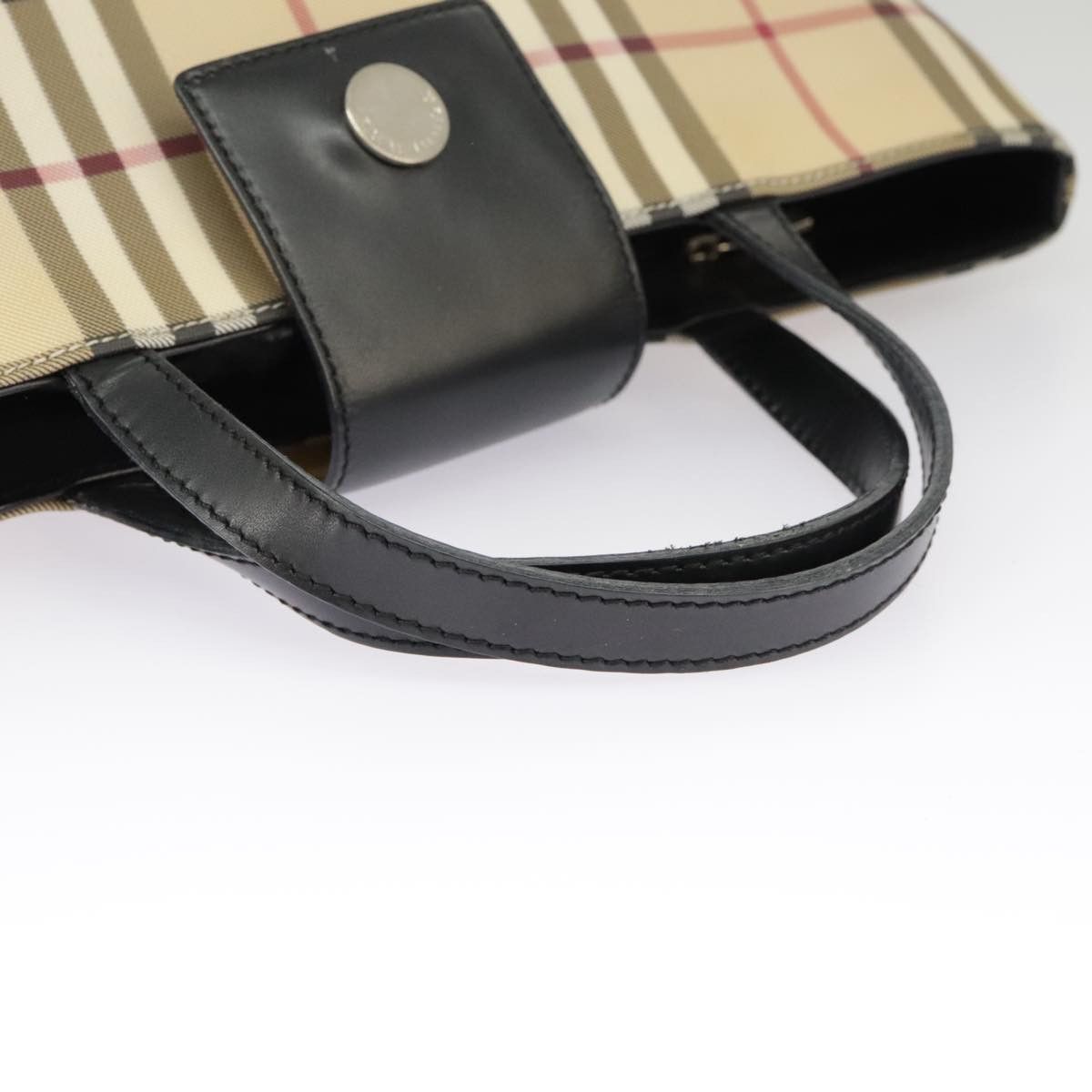 Burberry Nova Check Beige Canvas Handbag (Pre-Owned) Size ONE SIZE - 6 Thumbnail