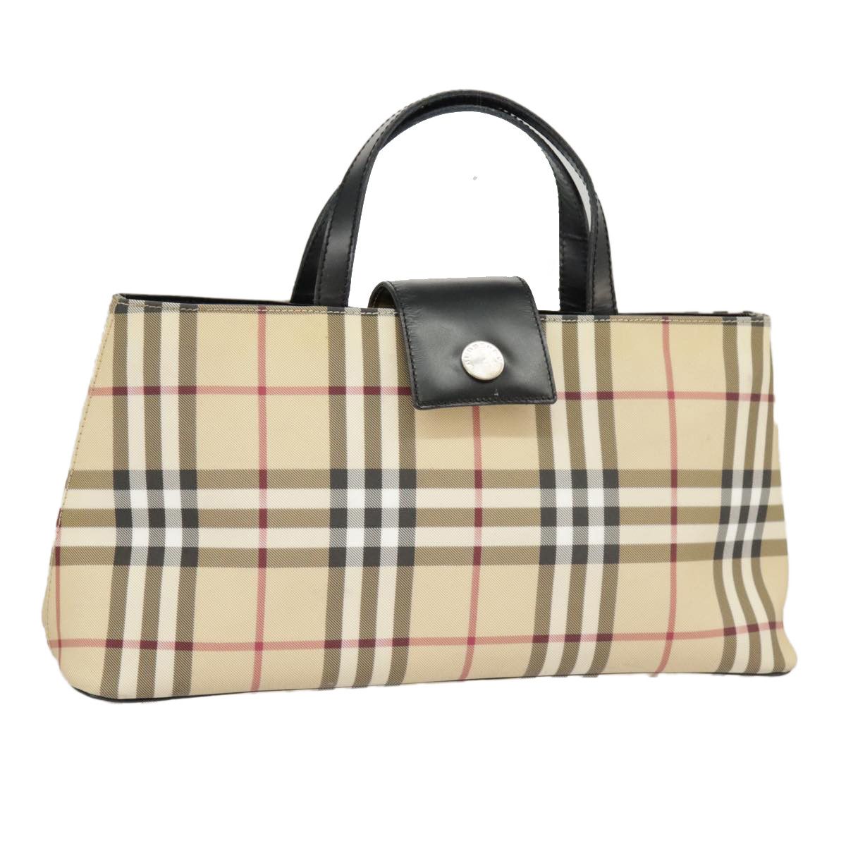 Burberry Nova Check Beige Canvas Handbag (Pre-Owned) Size ONE SIZE - 18 Thumbnail