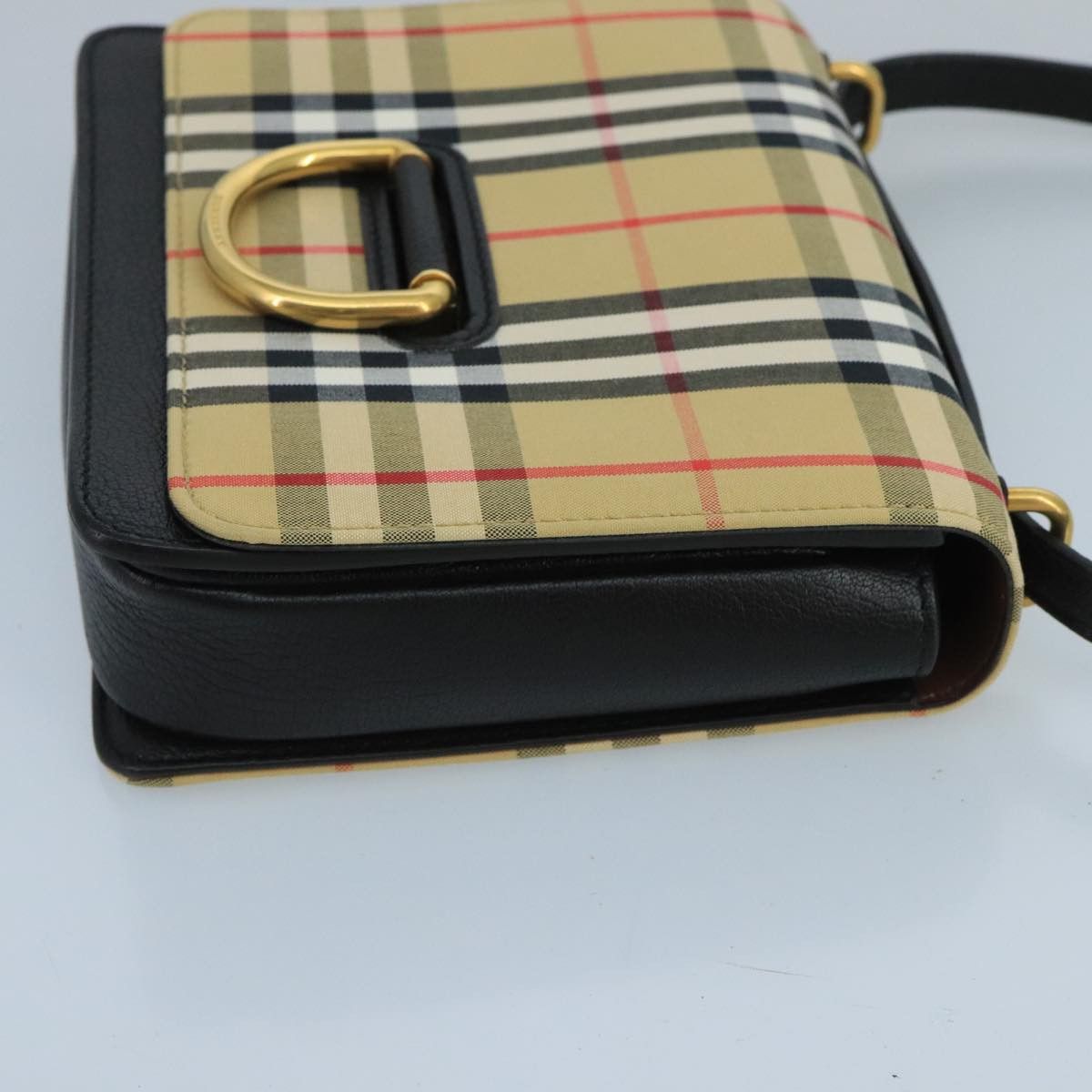 Burberry Nova Check Beige Canvas Shoulder Bag (Pre-Owned) Size ONE SIZE - 4 Thumbnail