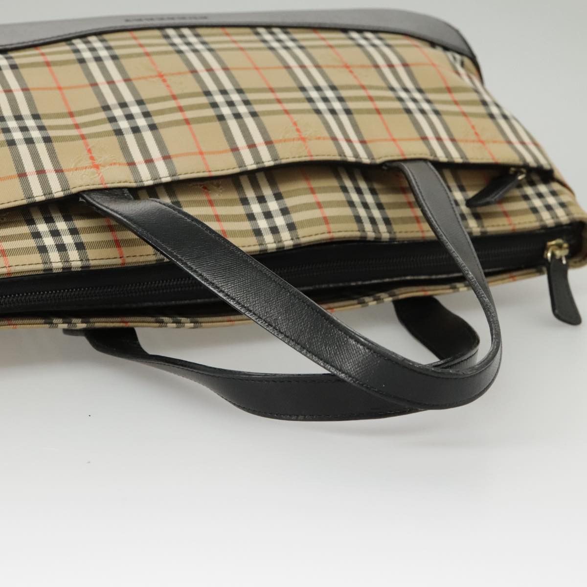 Burberry Nova Check Beige Canvas Handbag (Pre-Owned) Size ONE SIZE - 5 Thumbnail