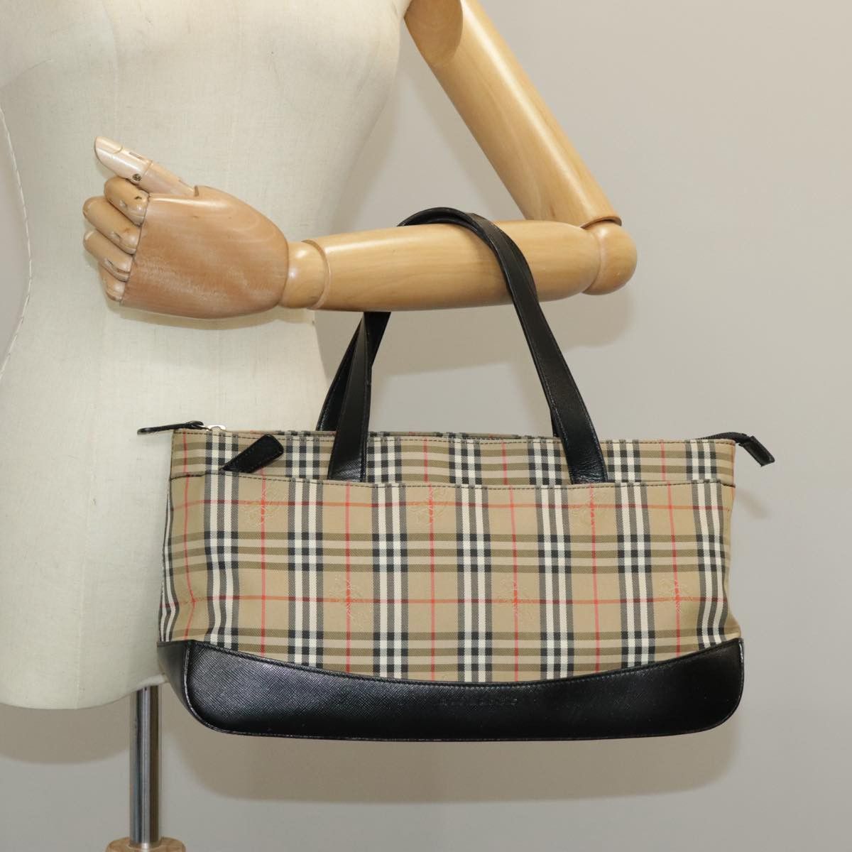 Burberry Nova Check Beige Canvas Handbag (Pre-Owned) Size ONE SIZE - 15 Thumbnail