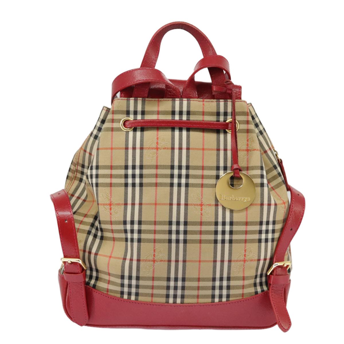 Burberry Nova Check Beige Canvas Backpack Bag (Pre-Owned) Size ONE SIZE - 2 Thumbnail