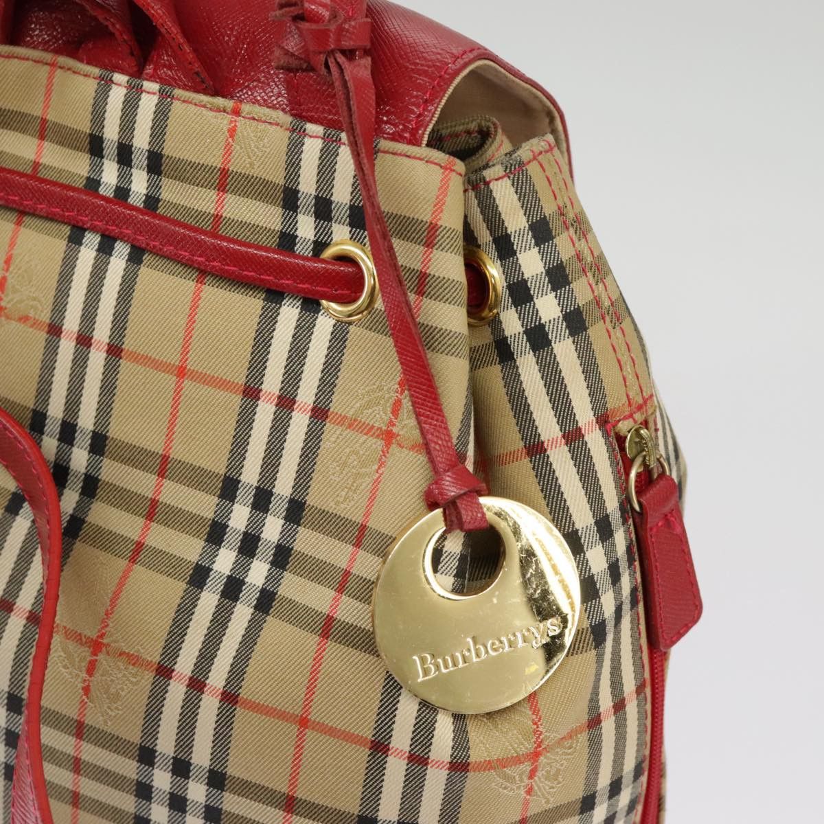 Burberry Nova Check Beige Canvas Backpack Bag (Pre-Owned) Size ONE SIZE - 12 Thumbnail