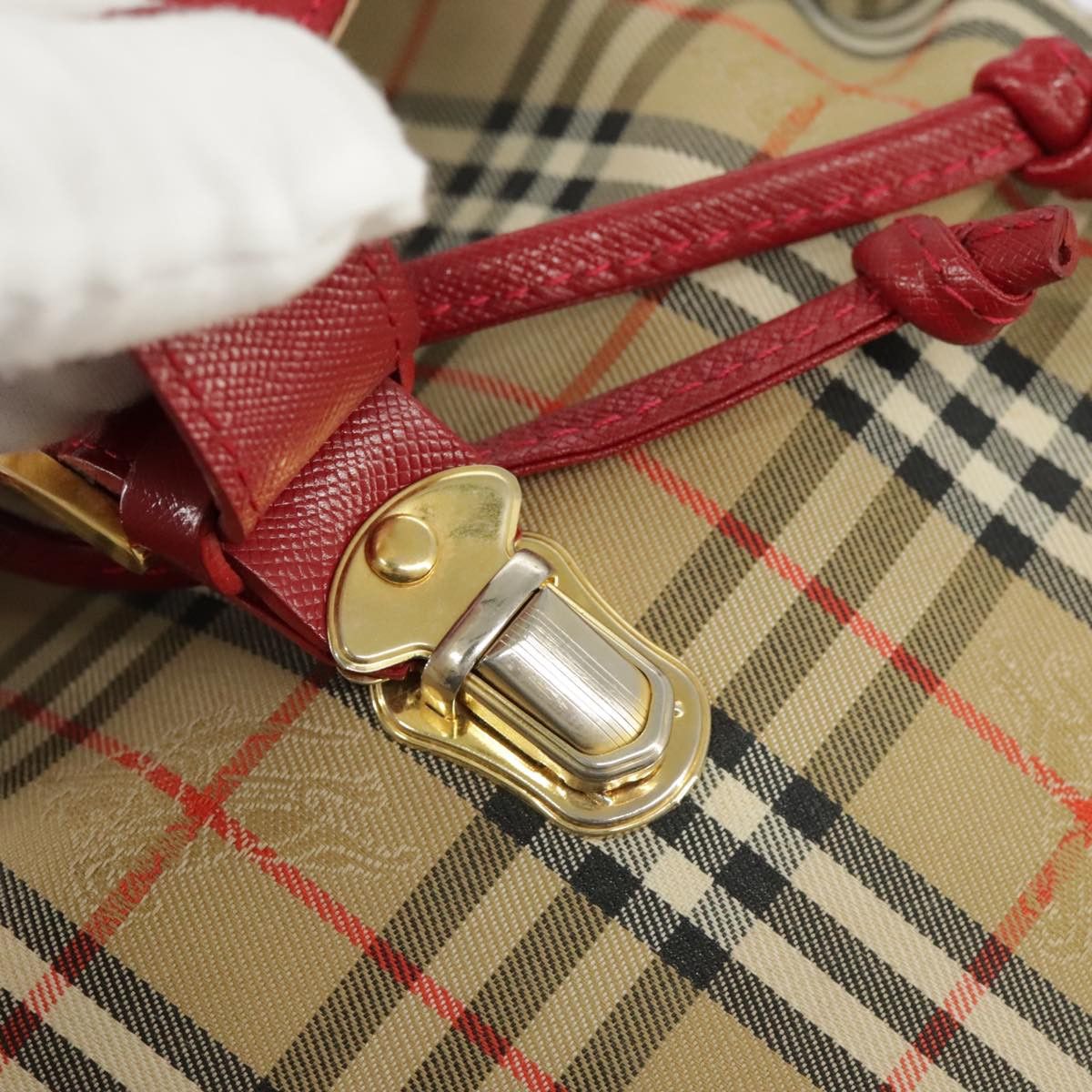Burberry Nova Check Beige Canvas Backpack Bag (Pre-Owned) Size ONE SIZE - 11 Thumbnail
