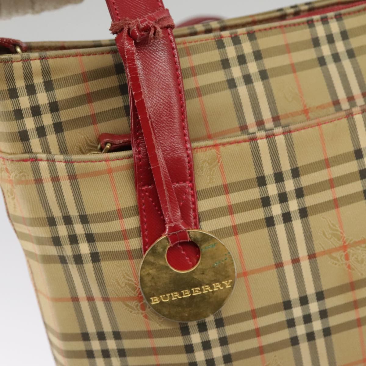 Burberry Nova Check Beige Canvas Tote Bag (Pre-Owned) Size ONE SIZE - 20 Thumbnail