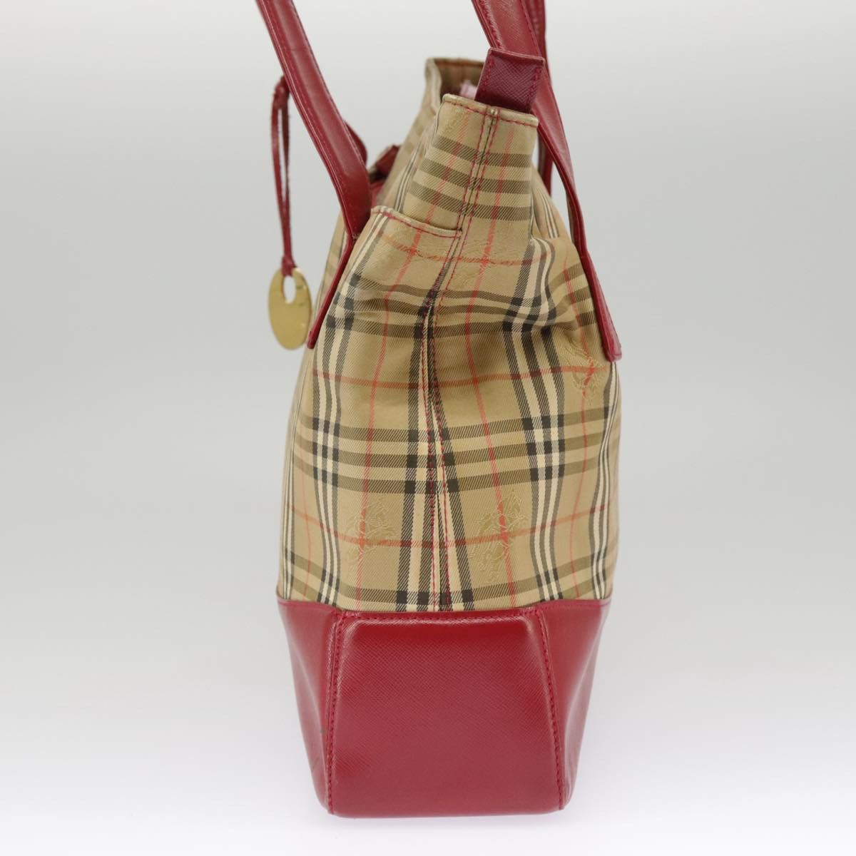 Burberry Nova Check Beige Canvas Tote Bag (Pre-Owned) Size ONE SIZE - 3 Thumbnail