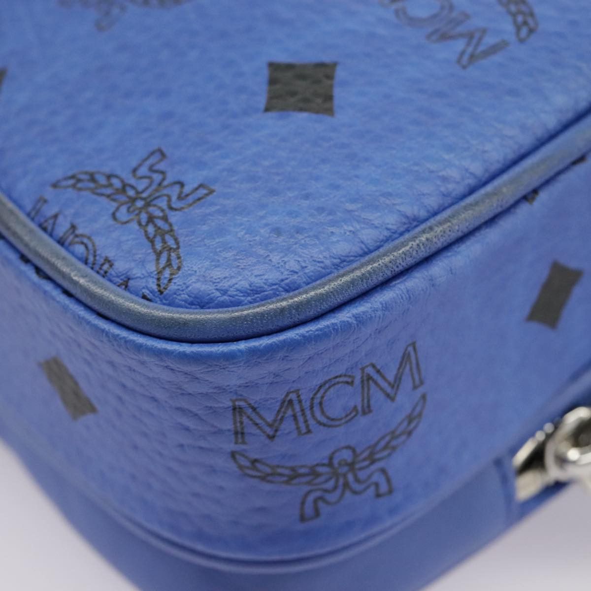 MCM Visetos Blue Canvas Shoulder Bag (Pre-Owned) Size ONE SIZE - 7 Thumbnail