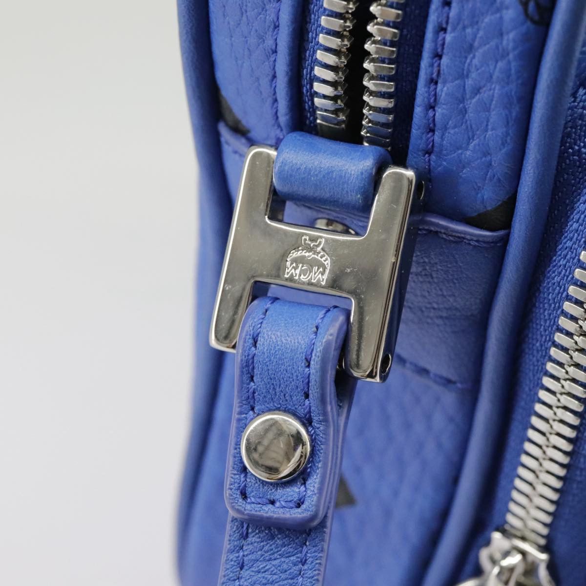 MCM Visetos Blue Canvas Shoulder Bag (Pre-Owned) Size ONE SIZE - 14 Thumbnail