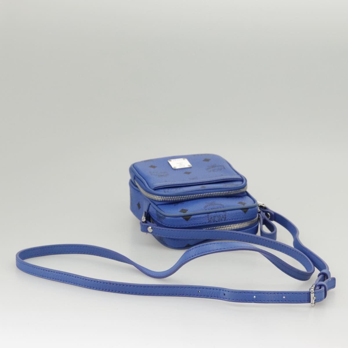 MCM Visetos Blue Canvas Shoulder Bag (Pre-Owned) Size ONE SIZE - 5 Thumbnail