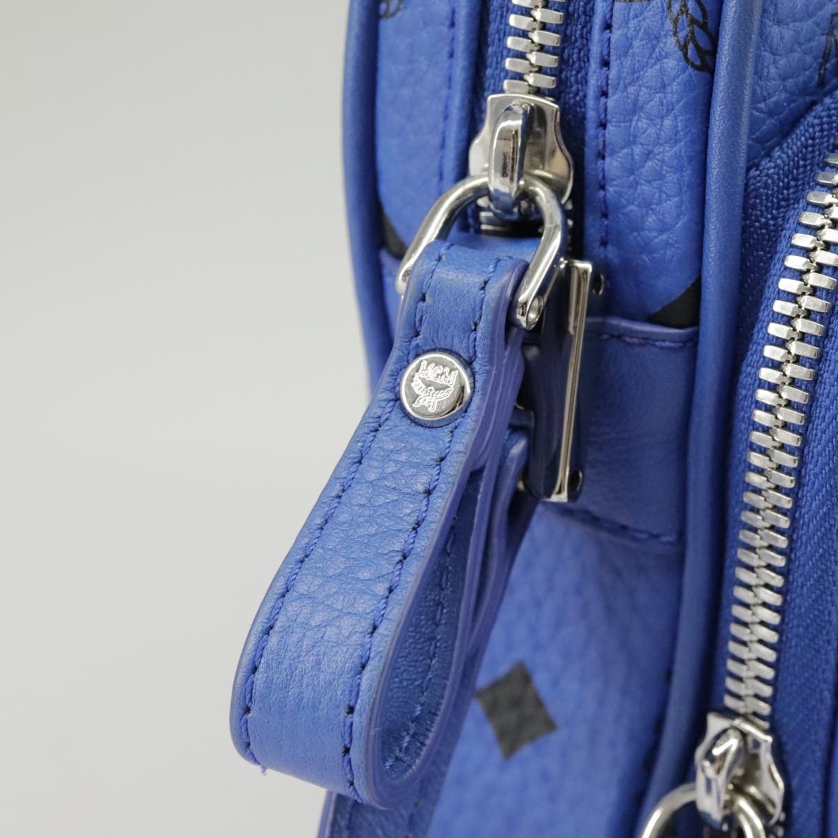 MCM Visetos Blue Canvas Shoulder Bag (Pre-Owned) Size ONE SIZE - 13 Thumbnail
