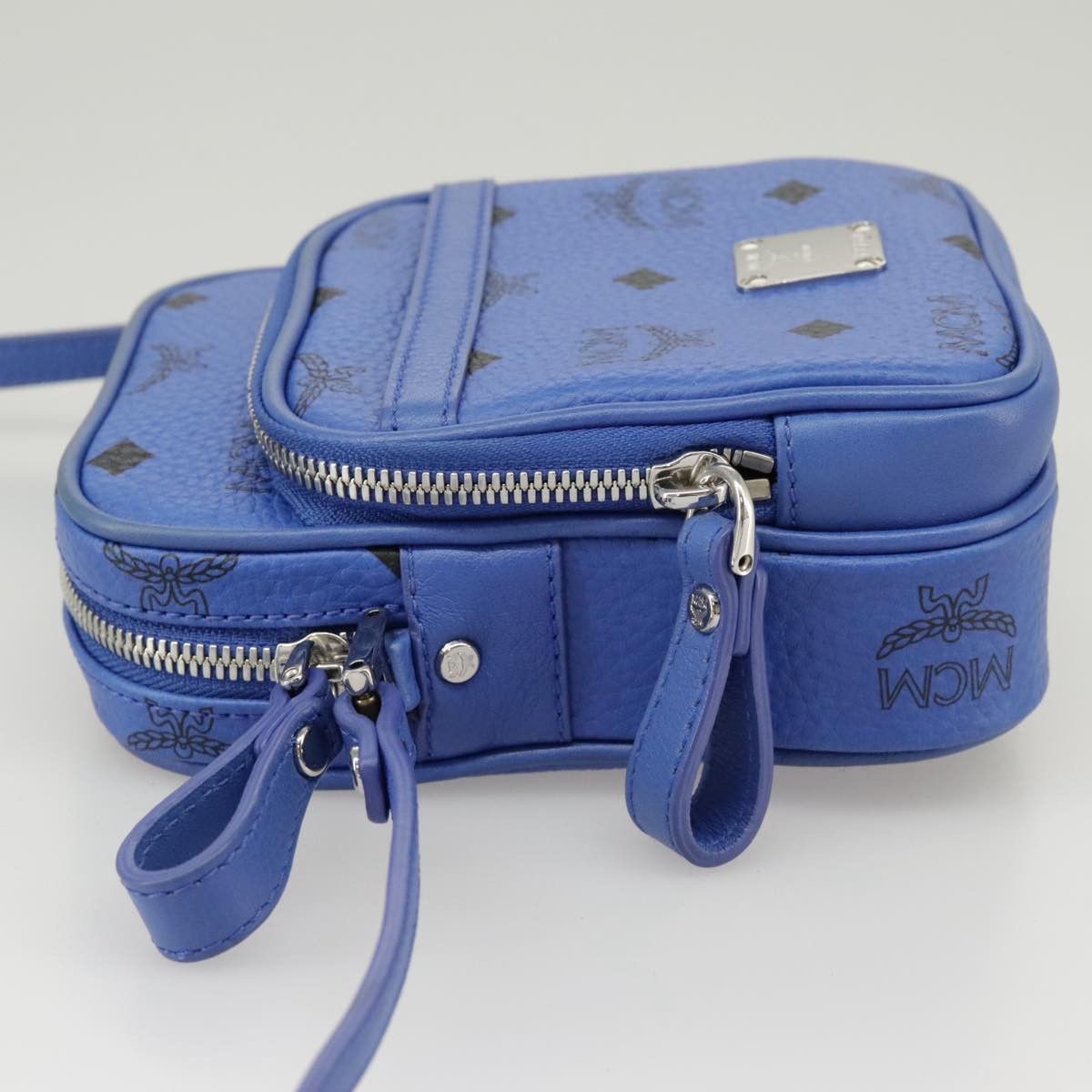 MCM Visetos Blue Canvas Shoulder Bag (Pre-Owned) Size ONE SIZE - 3 Thumbnail