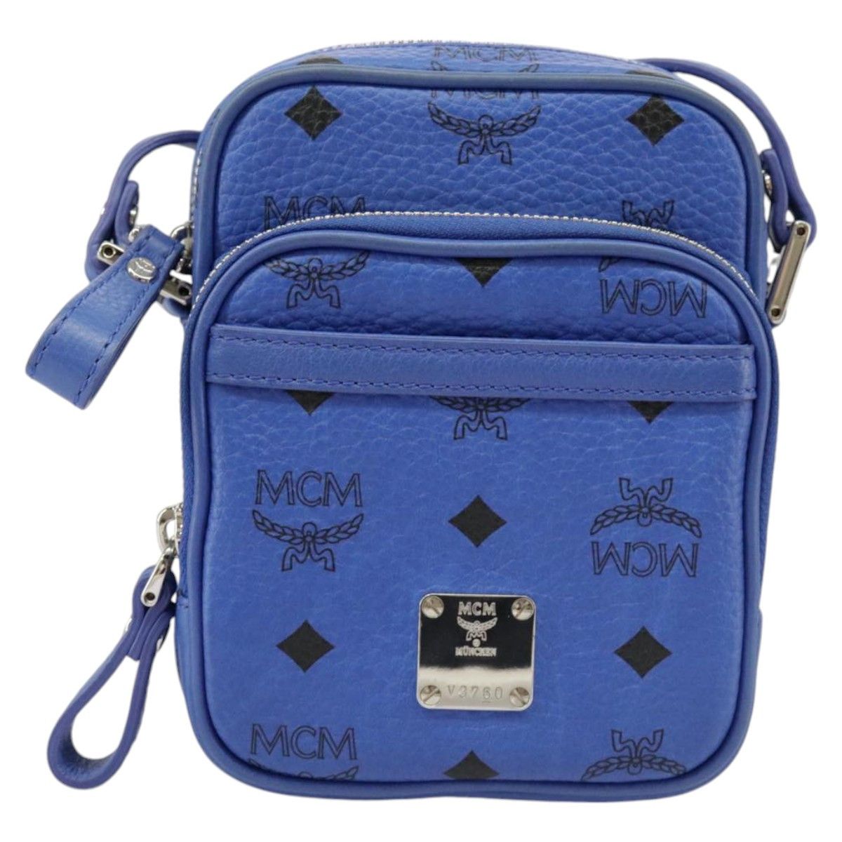 MCM Visetos Blue Canvas Shoulder Bag (Pre-Owned) Size ONE SIZE - 20 Thumbnail