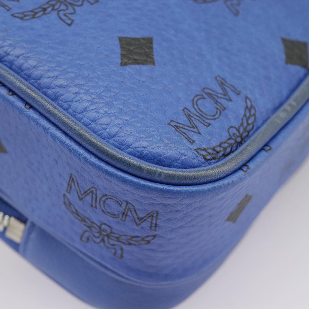 MCM Visetos Blue Canvas Shoulder Bag (Pre-Owned) Size ONE SIZE - 6 Thumbnail