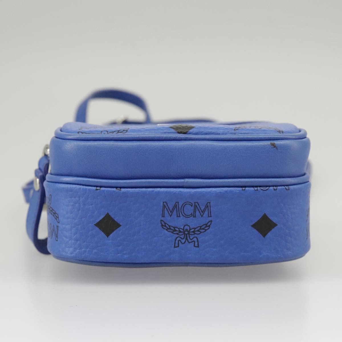 MCM Visetos Blue Canvas Shoulder Bag (Pre-Owned) Size ONE SIZE - 19 Thumbnail