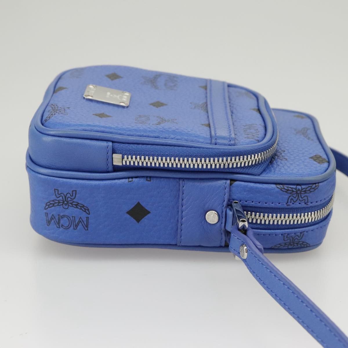 MCM Visetos Blue Canvas Shoulder Bag (Pre-Owned) Size ONE SIZE - 4 Thumbnail