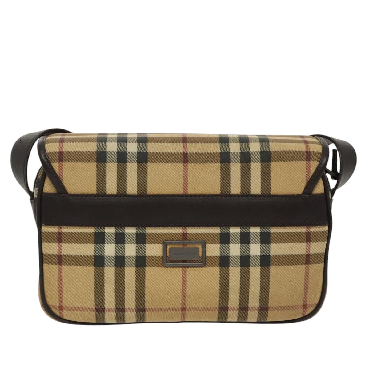 Burberry Nova Check Beige Canvas Shoulder Bag (Pre-Owned) Size ONE SIZE - 2 Thumbnail