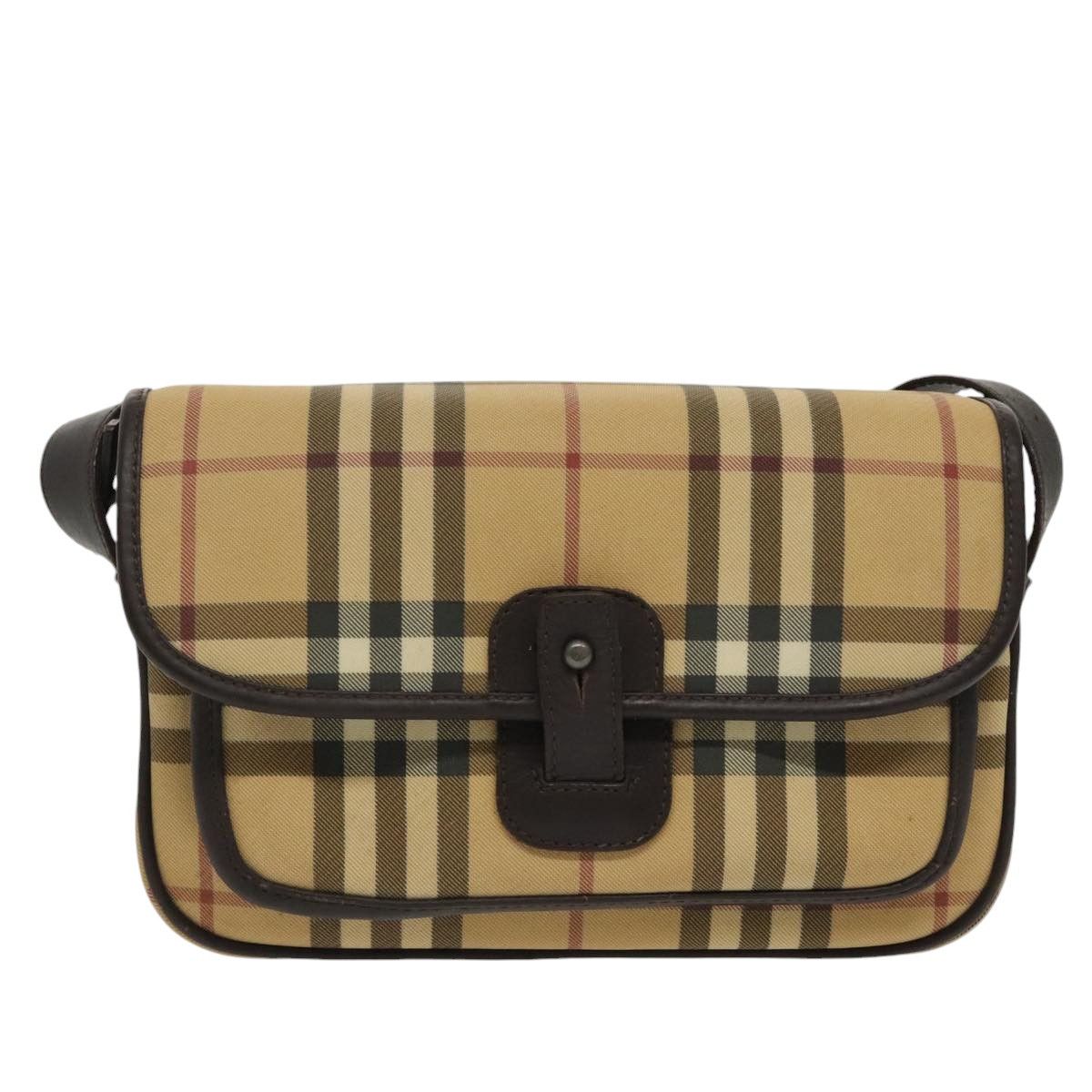 Burberry Nova Check Beige Canvas Shoulder Bag (Pre-Owned) Size ONE SIZE - 19 Thumbnail